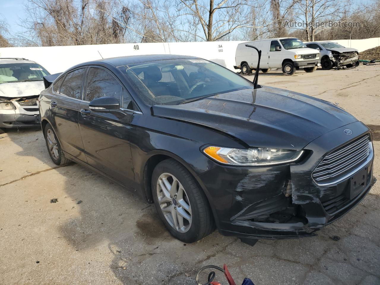 2014 Ford Fusion Se Черный vin: 3FA6P0H72ER285398