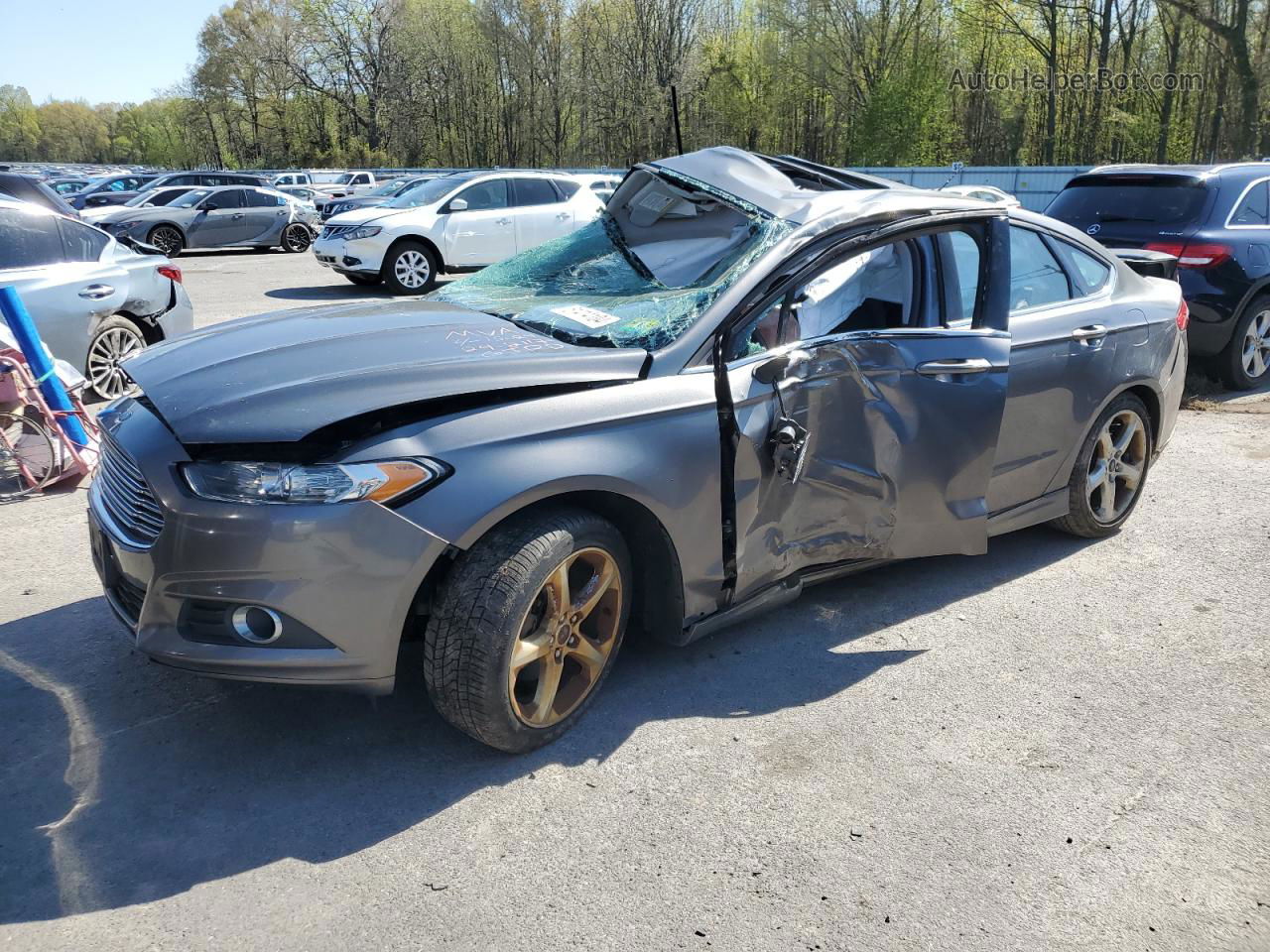 2014 Ford Fusion Se Silver vin: 3FA6P0H72ER303270