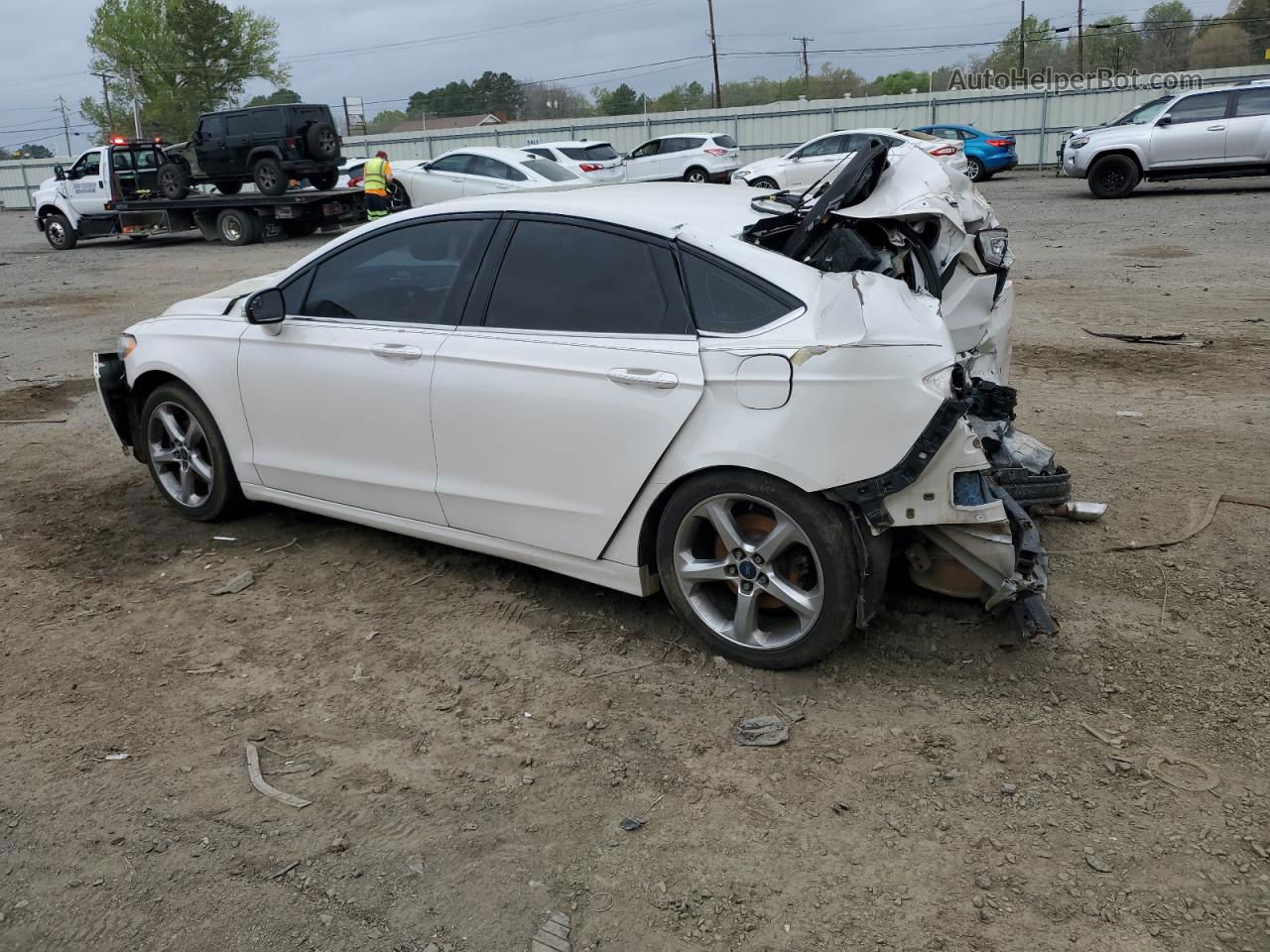 2015 Ford Fusion Se White vin: 3FA6P0H72FR113583