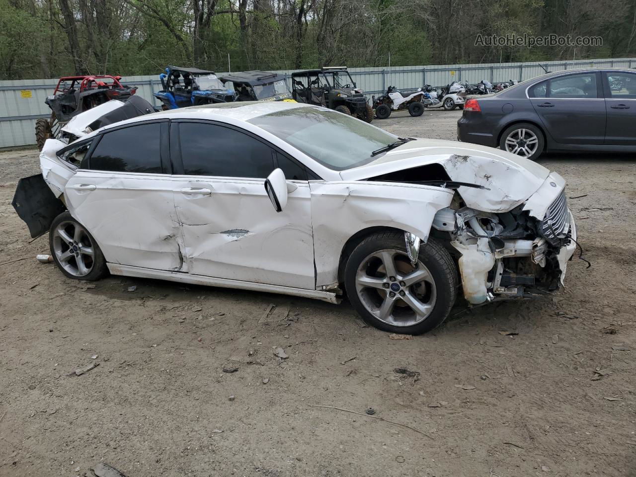 2015 Ford Fusion Se White vin: 3FA6P0H72FR113583