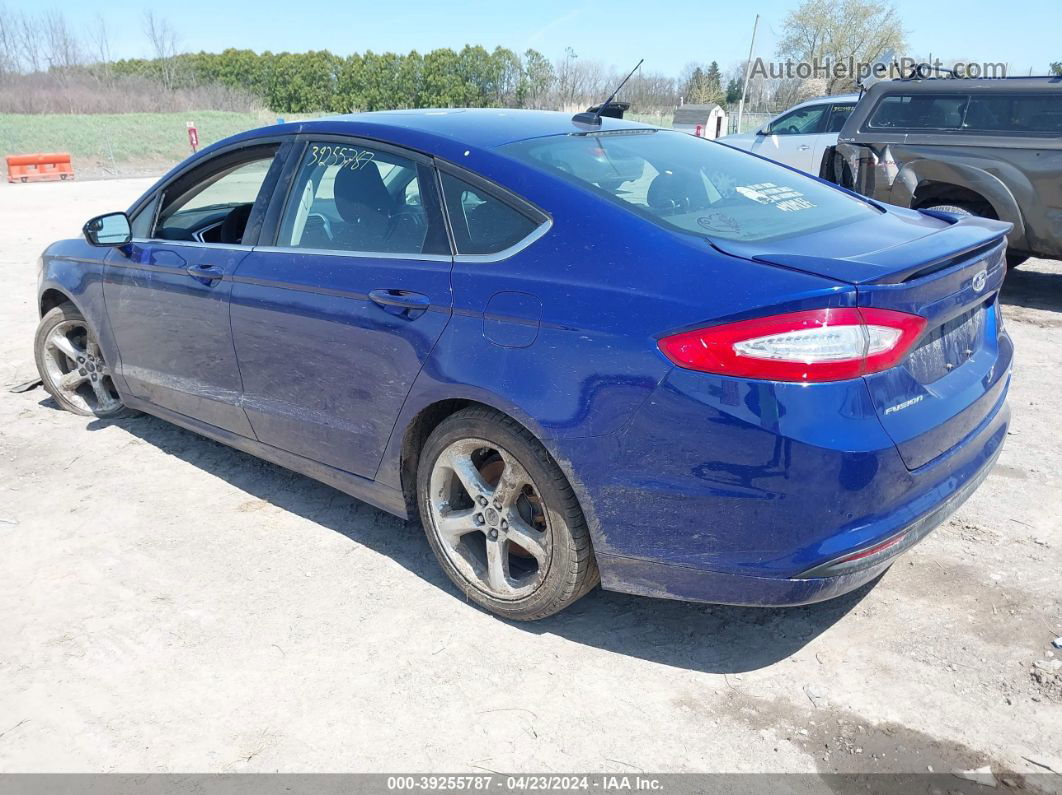 2016 Ford Fusion Se Blue vin: 3FA6P0H72GR335235