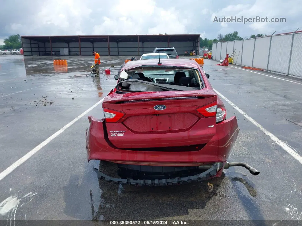 2016 Ford Fusion Se Red vin: 3FA6P0H72GR353296