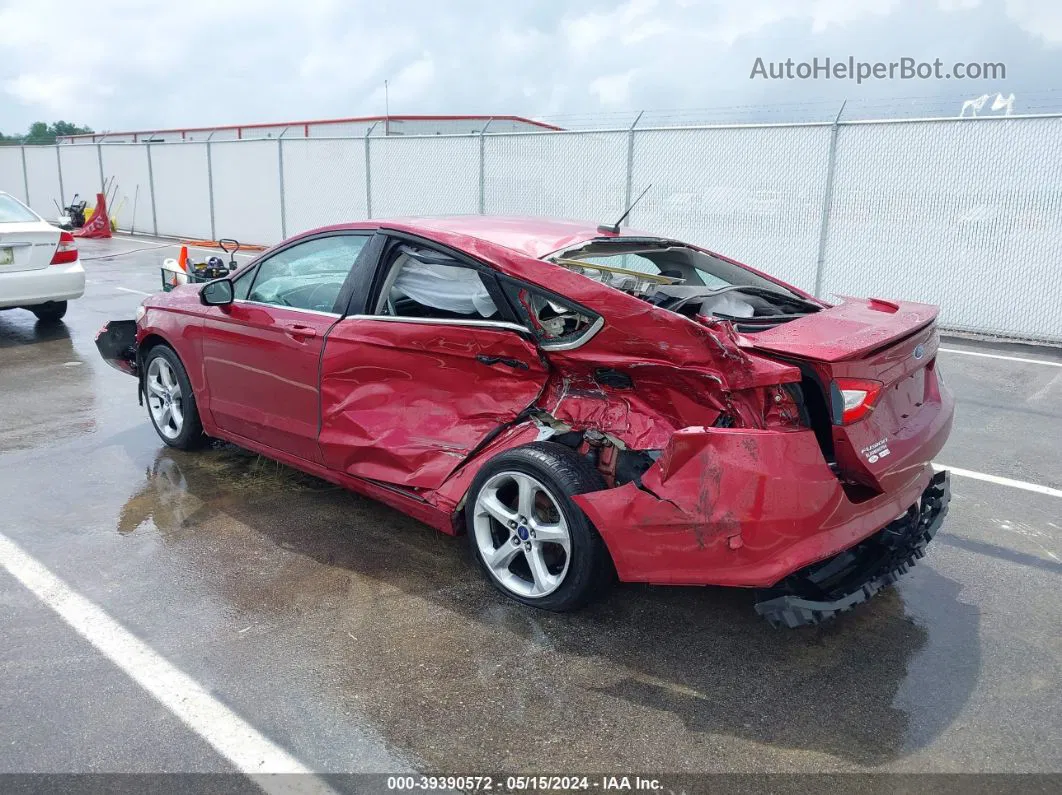 2016 Ford Fusion Se Red vin: 3FA6P0H72GR353296