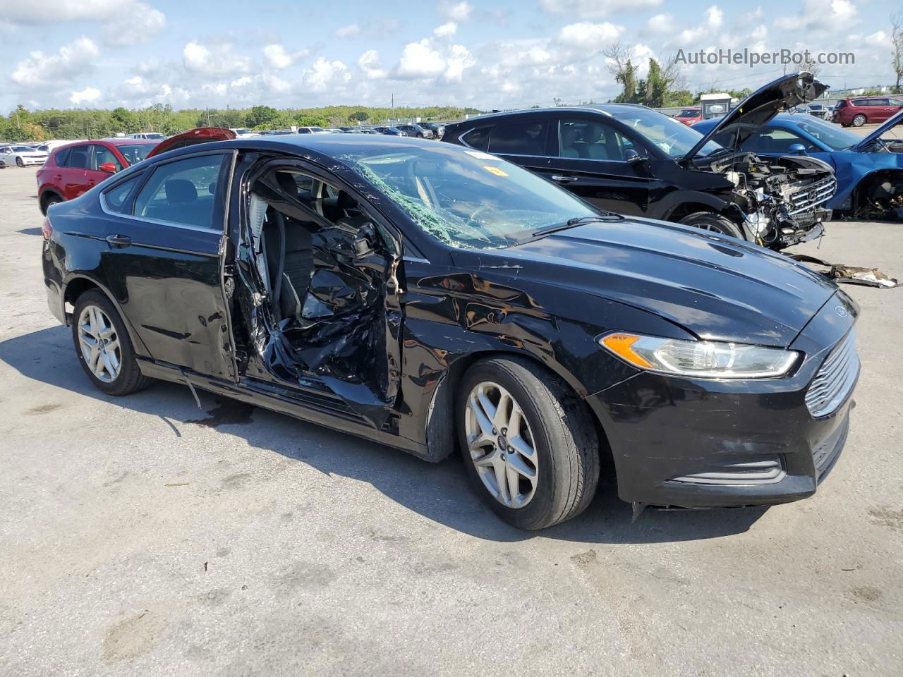 2016 Ford Fusion Se Black vin: 3FA6P0H72GR376819