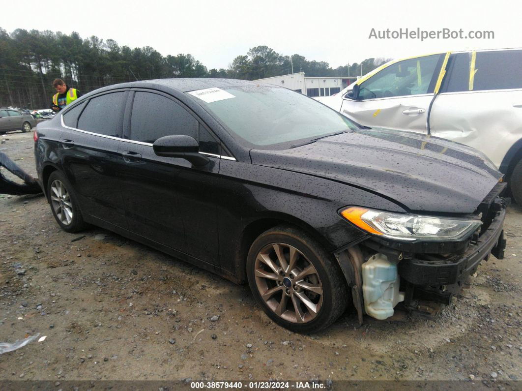 2017 Ford Fusion Se Black vin: 3FA6P0H72HR180073