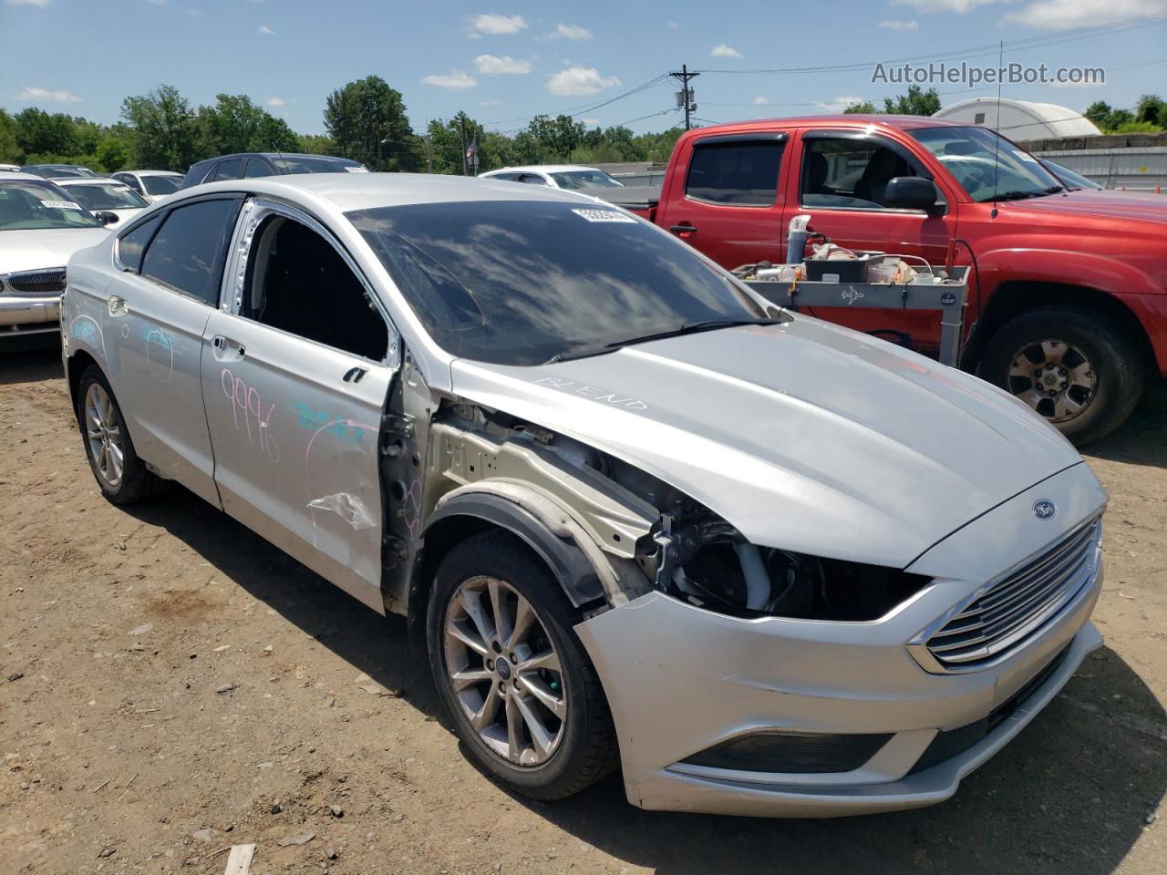 2017 Ford Fusion Se Silver vin: 3FA6P0H72HR226209