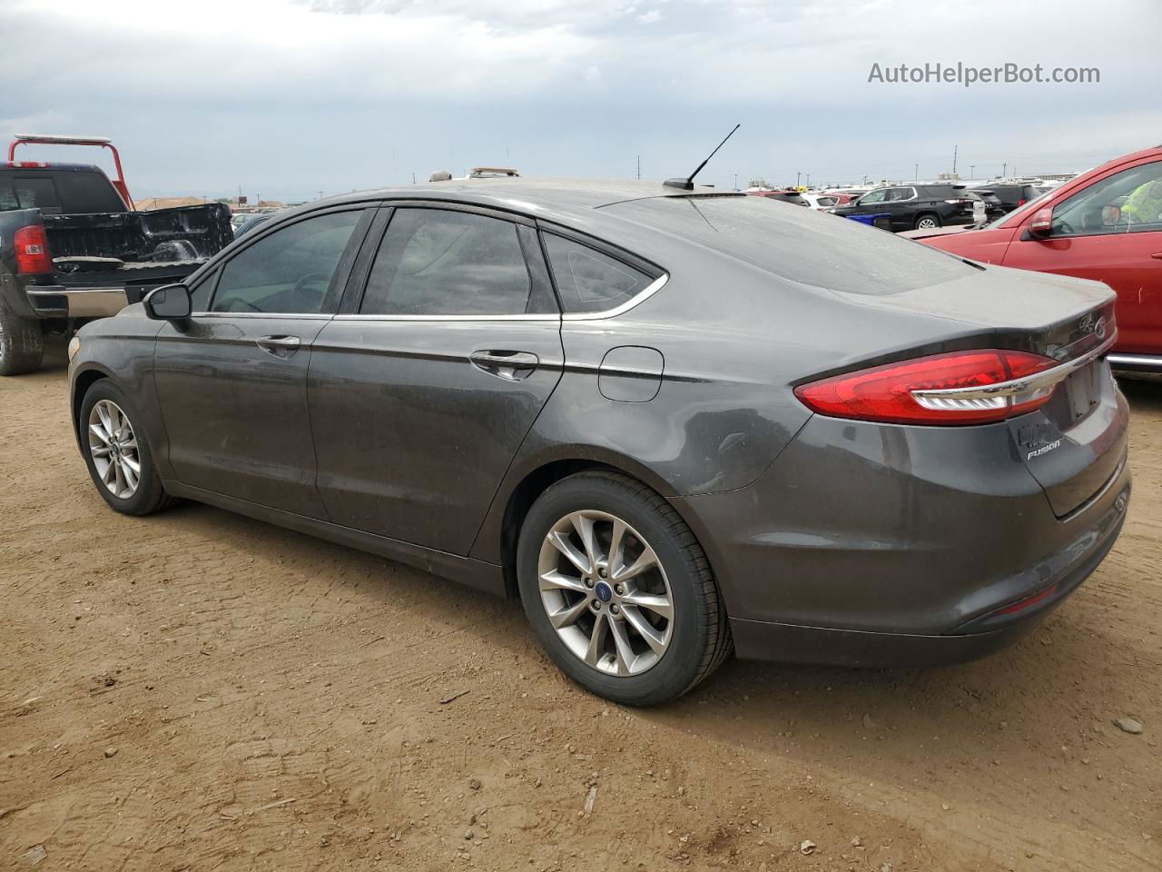 2017 Ford Fusion Se Gray vin: 3FA6P0H72HR416463