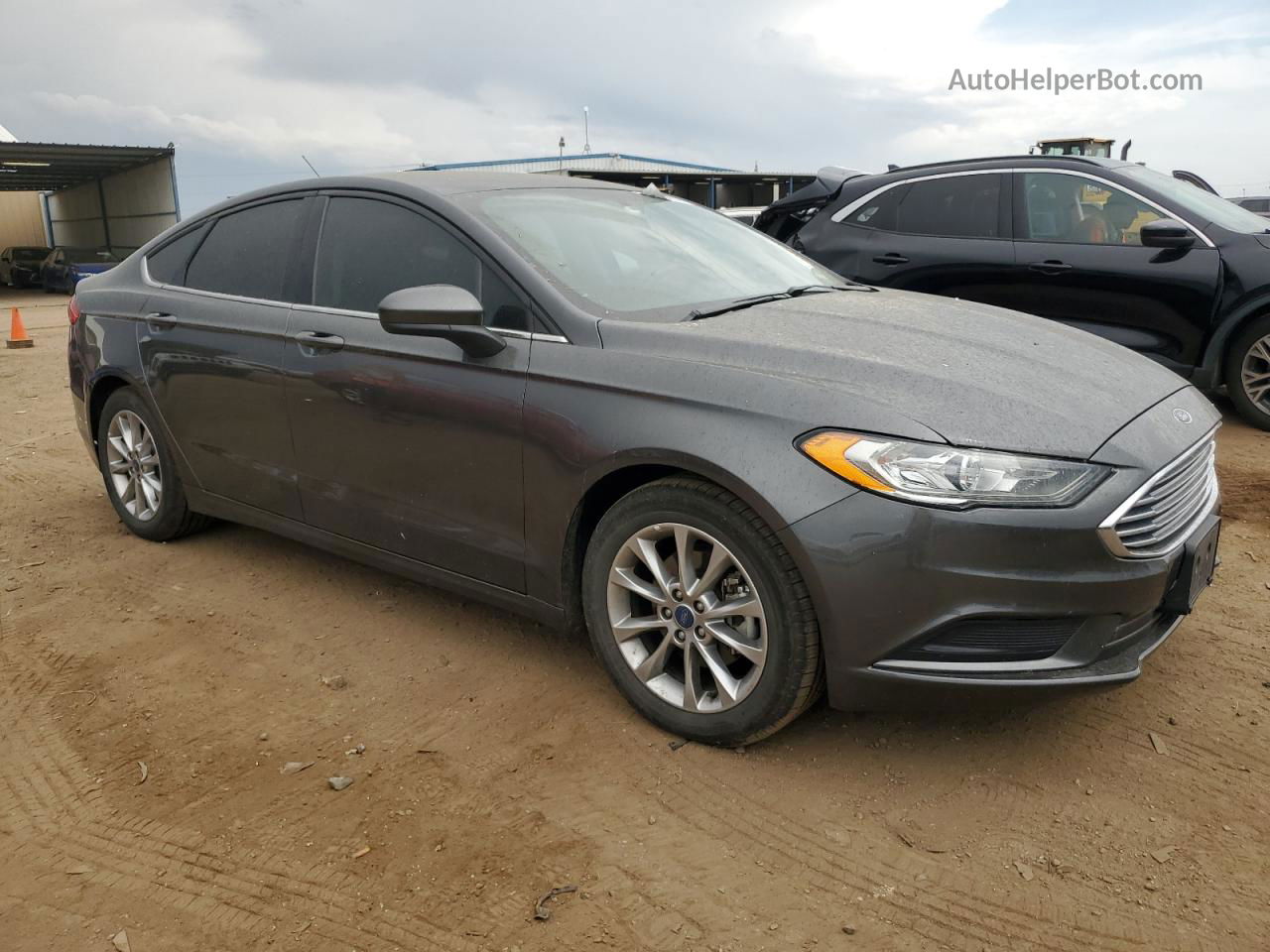 2017 Ford Fusion Se Gray vin: 3FA6P0H72HR416463