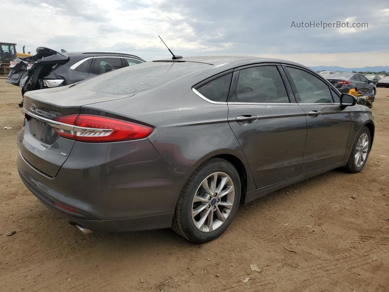 2017 Ford Fusion Se Gray vin: 3FA6P0H72HR416463