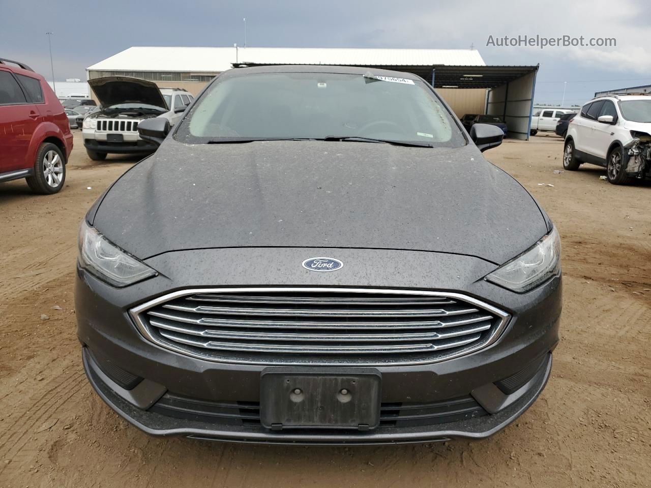 2017 Ford Fusion Se Gray vin: 3FA6P0H72HR416463