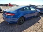 2018 Ford Fusion Se Blue vin: 3FA6P0H72JR110823