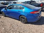 2018 Ford Fusion Se Blue vin: 3FA6P0H72JR110823