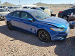 2018 Ford Fusion Se Blue vin: 3FA6P0H72JR110823