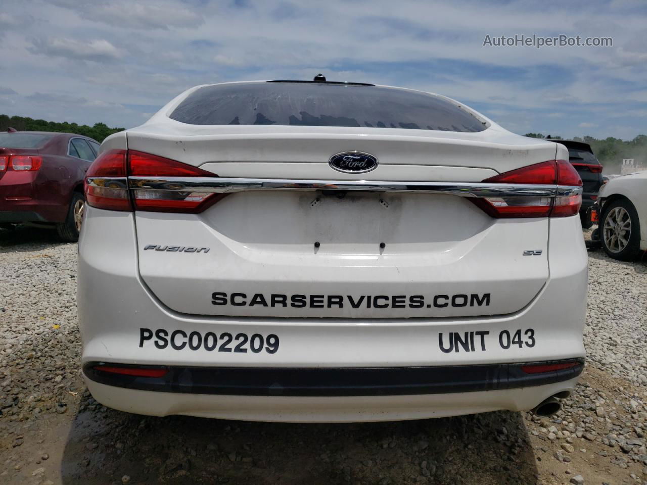 2018 Ford Fusion Se White vin: 3FA6P0H72JR129436