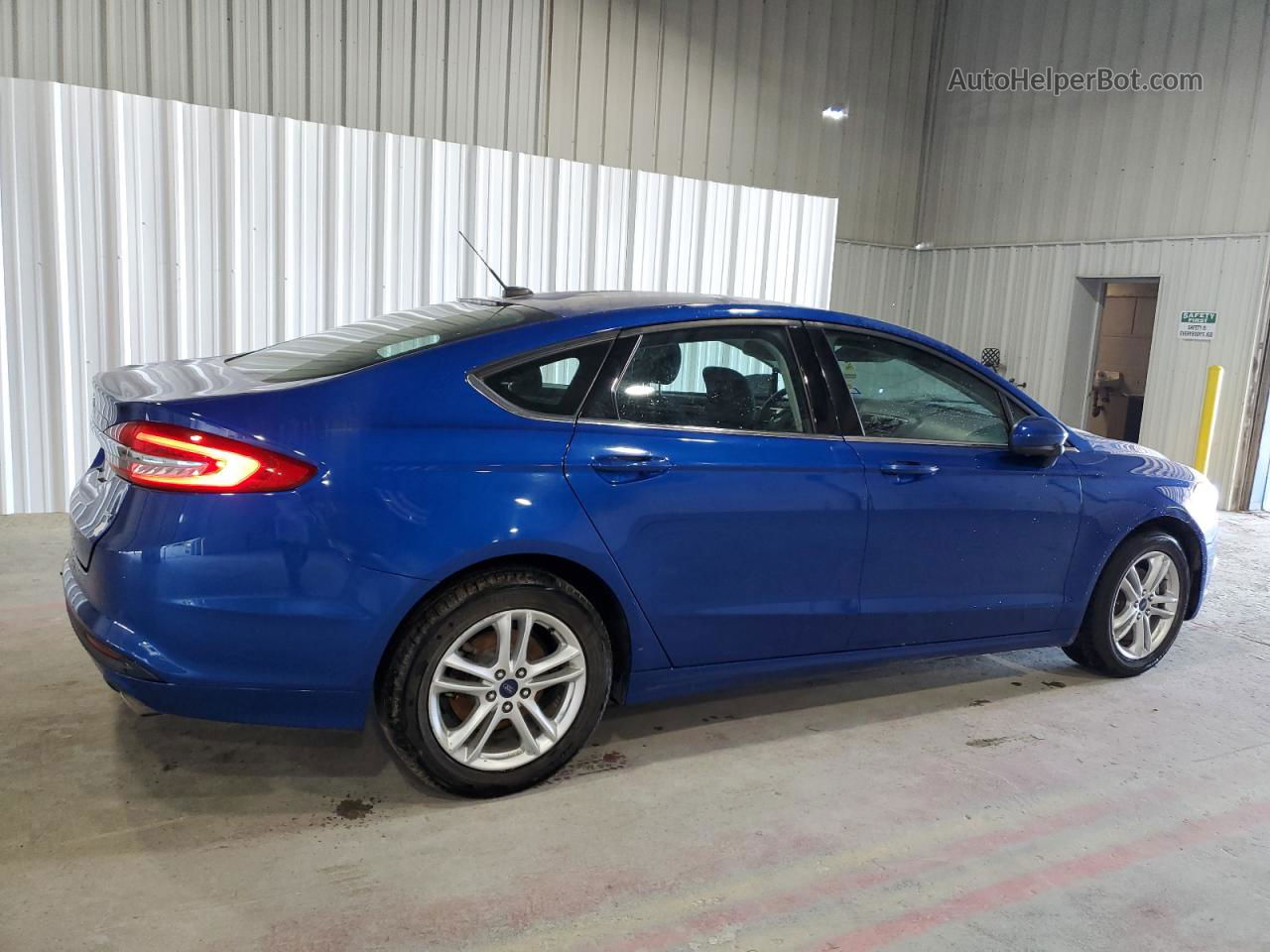 2018 Ford Fusion Se Blue vin: 3FA6P0H72JR175252