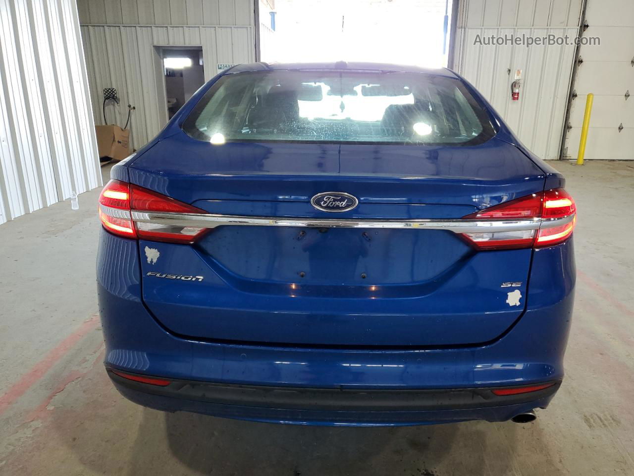 2018 Ford Fusion Se Blue vin: 3FA6P0H72JR175252