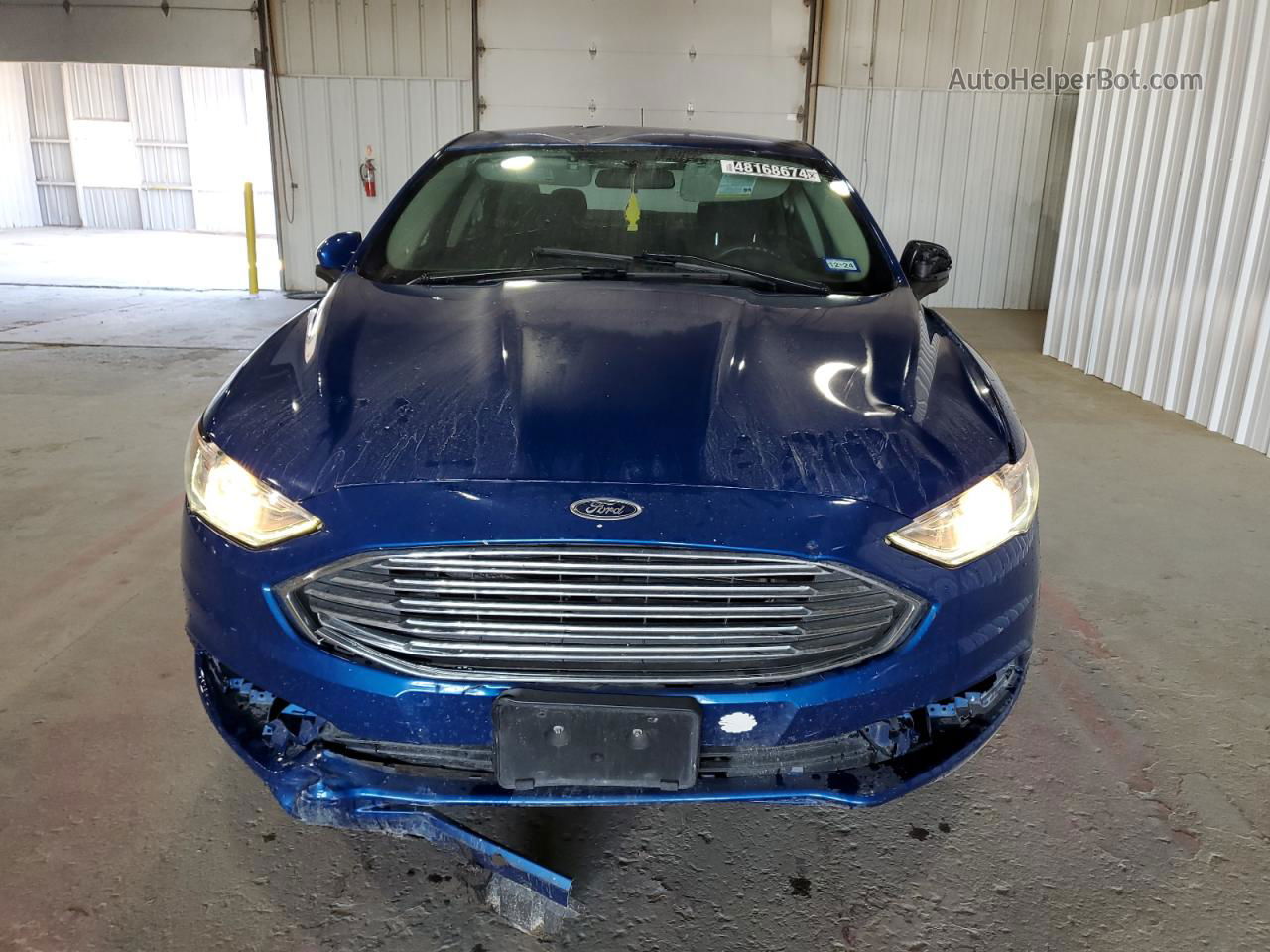 2018 Ford Fusion Se Blue vin: 3FA6P0H72JR175252