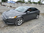 2018 Ford Fusion Se Gray vin: 3FA6P0H72JR194738