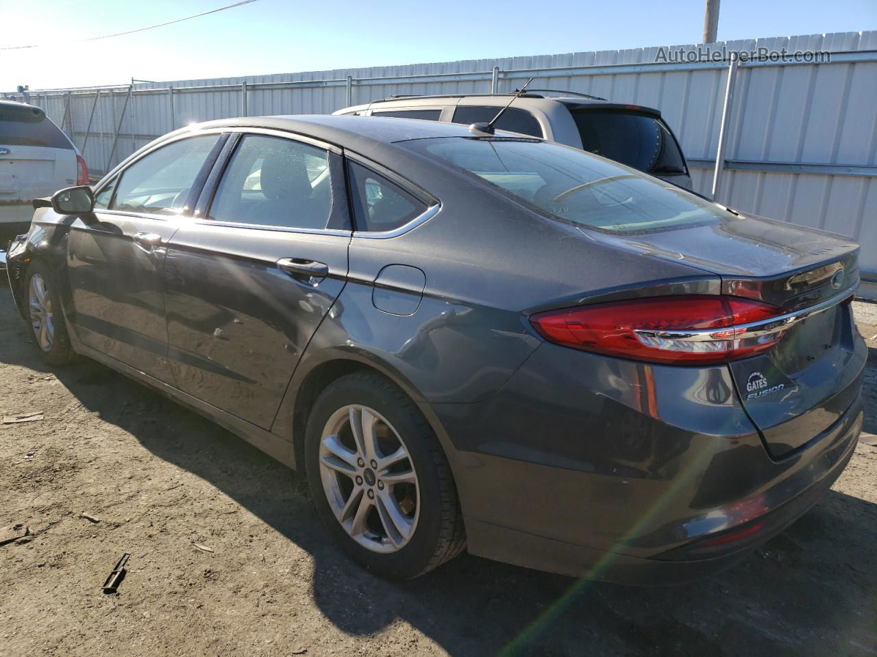 2018 Ford Fusion Se Серый vin: 3FA6P0H72JR212526