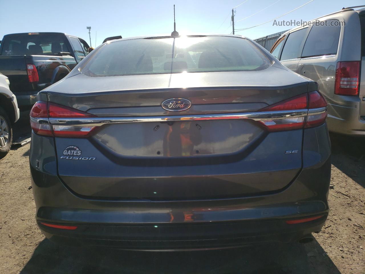 2018 Ford Fusion Se Серый vin: 3FA6P0H72JR212526