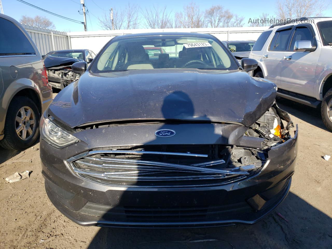 2018 Ford Fusion Se Серый vin: 3FA6P0H72JR212526