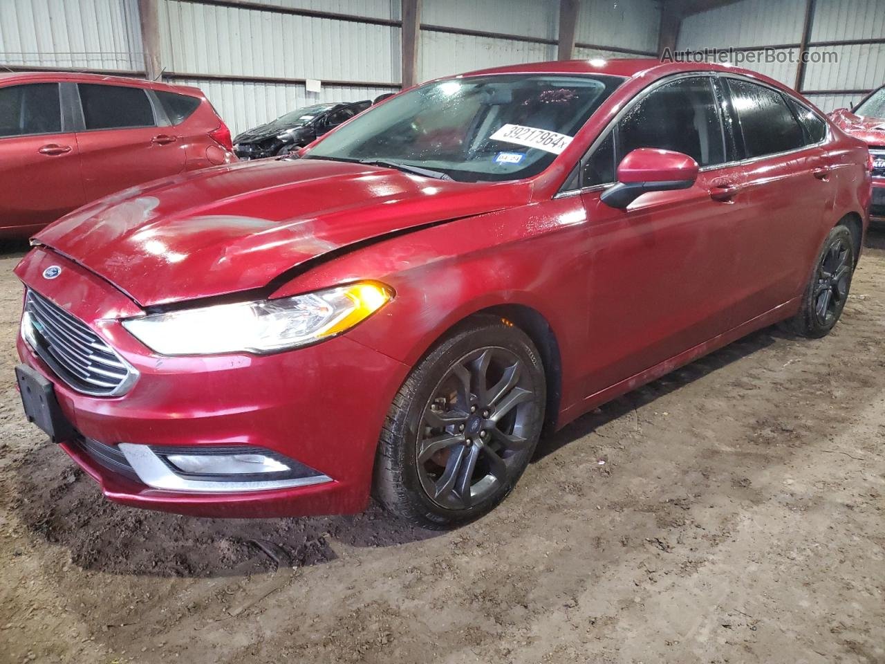 2018 Ford Fusion Se Red vin: 3FA6P0H72JR225311