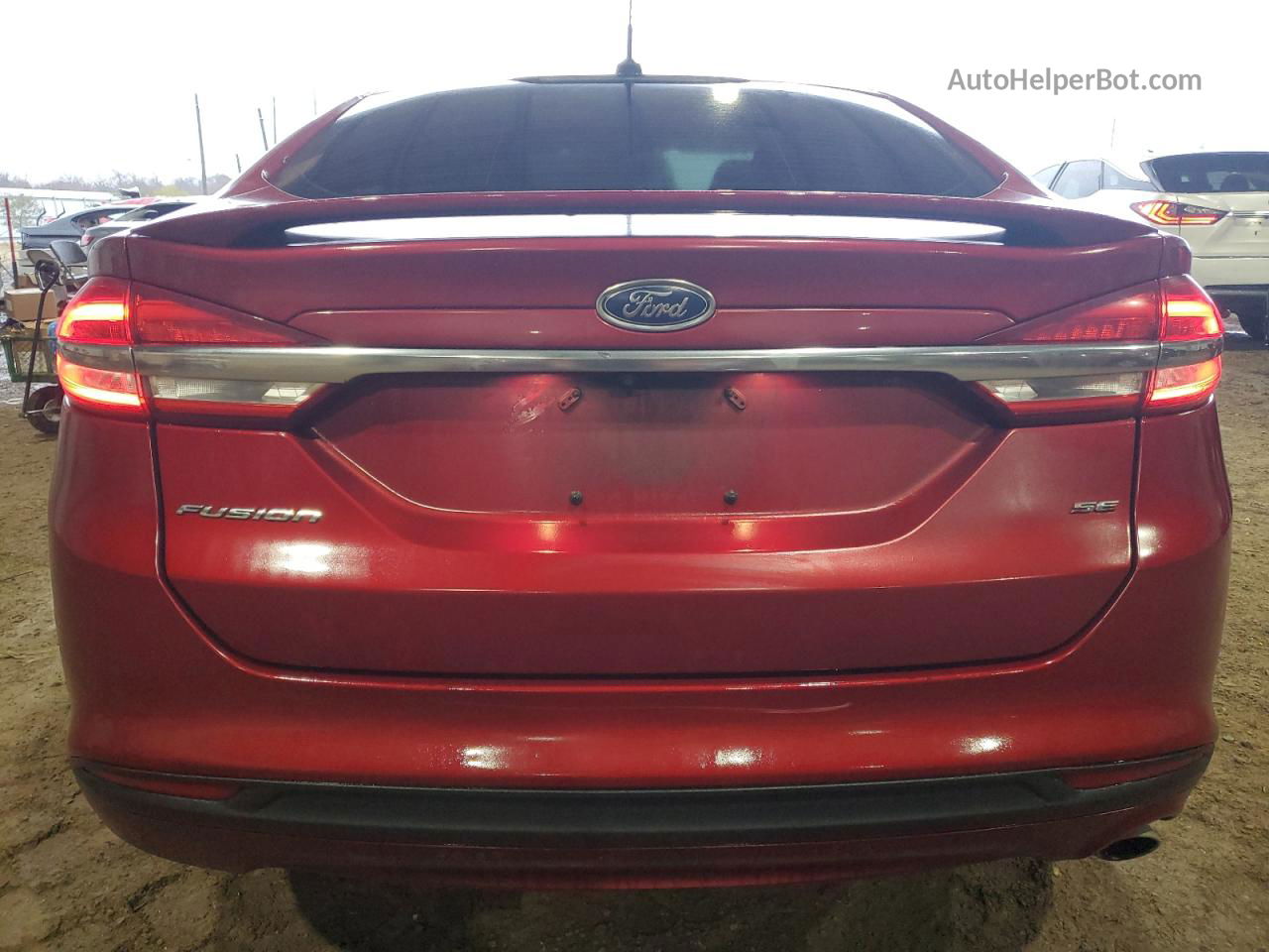 2018 Ford Fusion Se Red vin: 3FA6P0H72JR225311