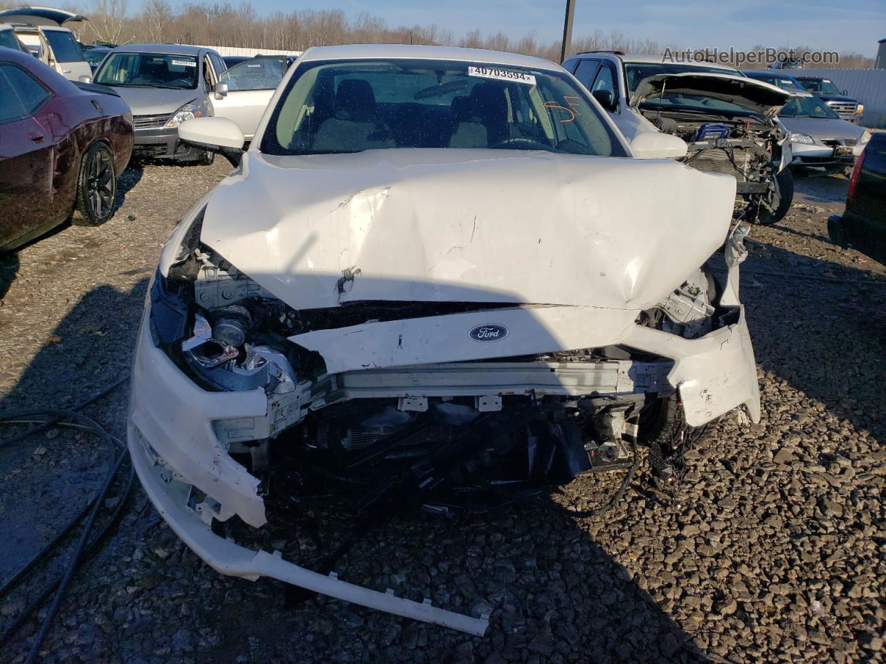 2018 Ford Fusion Se White vin: 3FA6P0H72JR227219