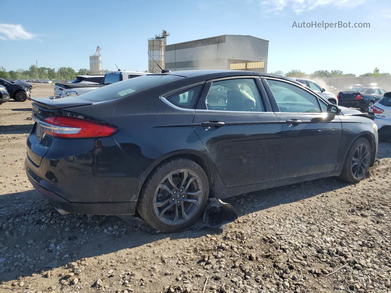 2018 Ford Fusion Se Black vin: 3FA6P0H72JR257627