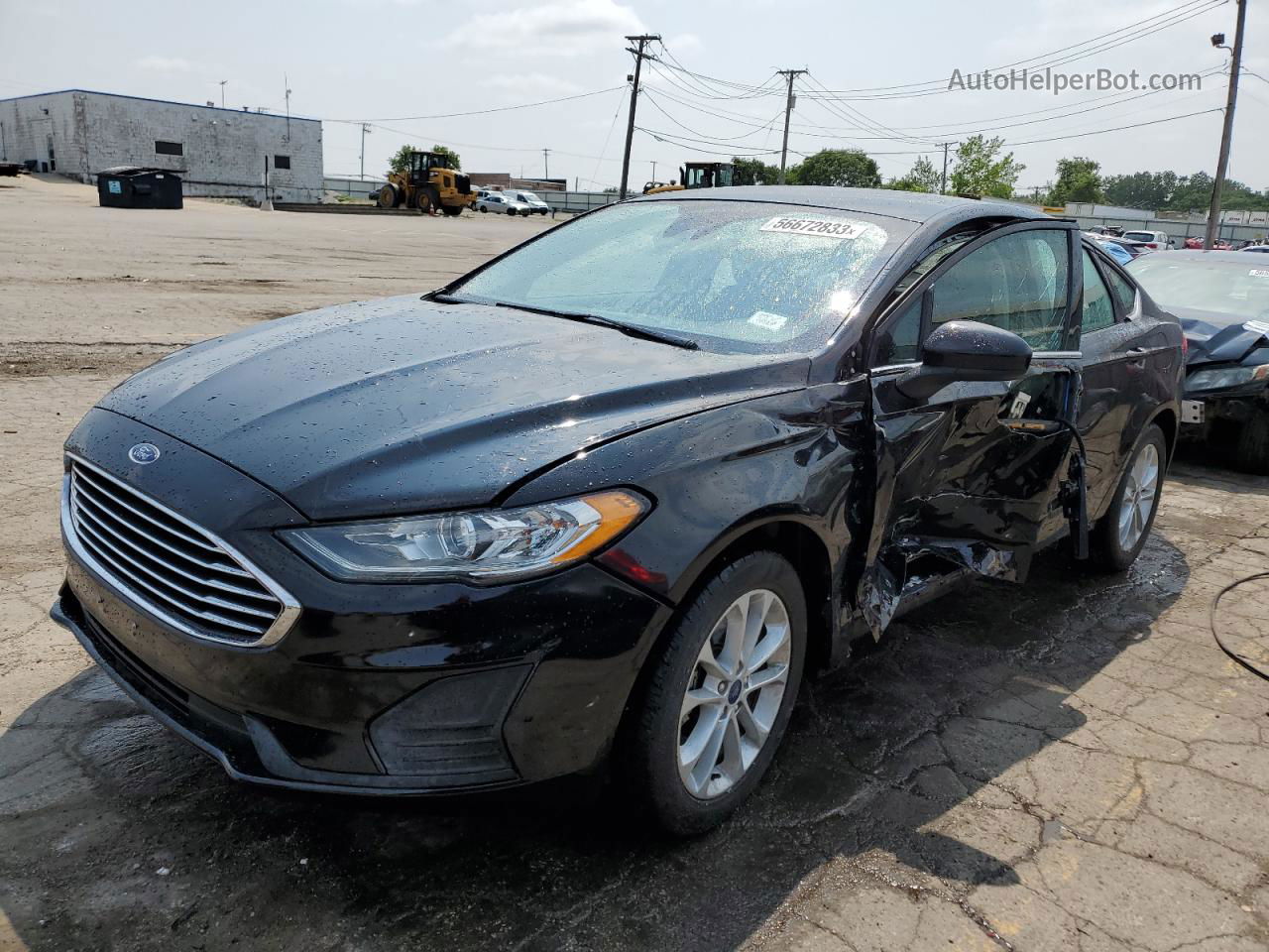 2019 Ford Fusion Se Черный vin: 3FA6P0H72KR123296