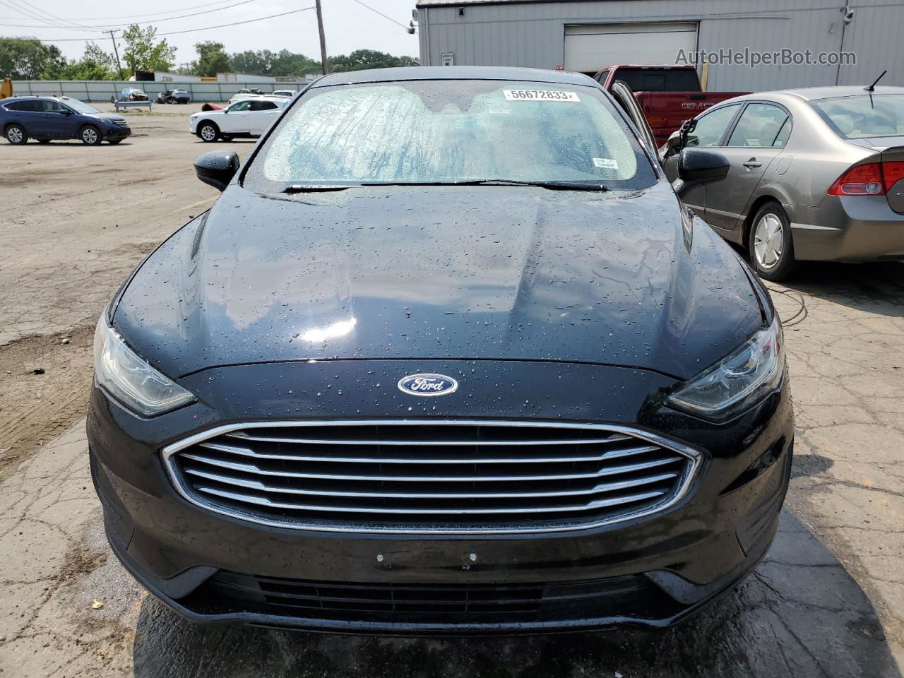 2019 Ford Fusion Se Black vin: 3FA6P0H72KR123296