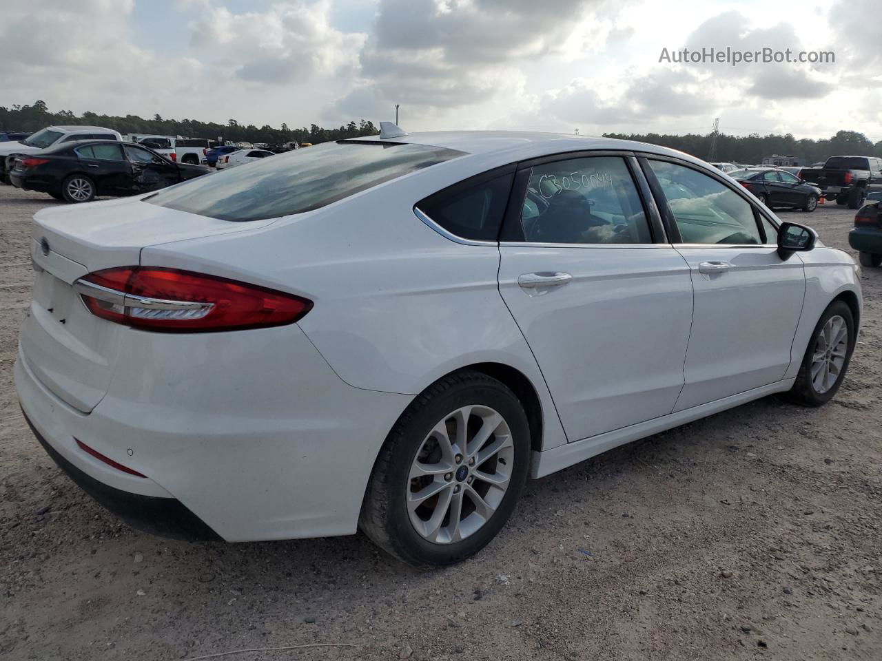 2020 Ford Fusion Se White vin: 3FA6P0H72LR155747