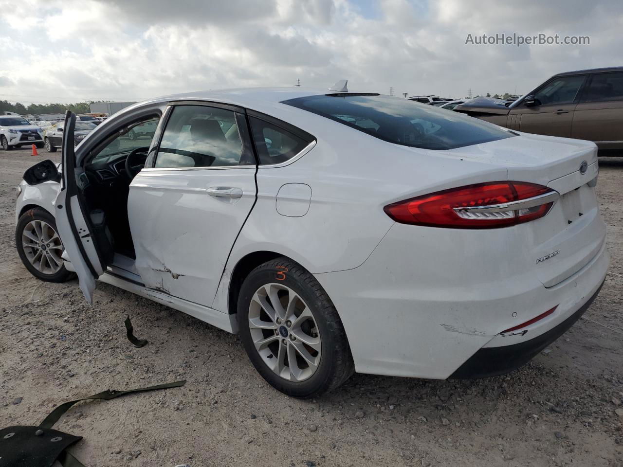 2020 Ford Fusion Se White vin: 3FA6P0H72LR155747