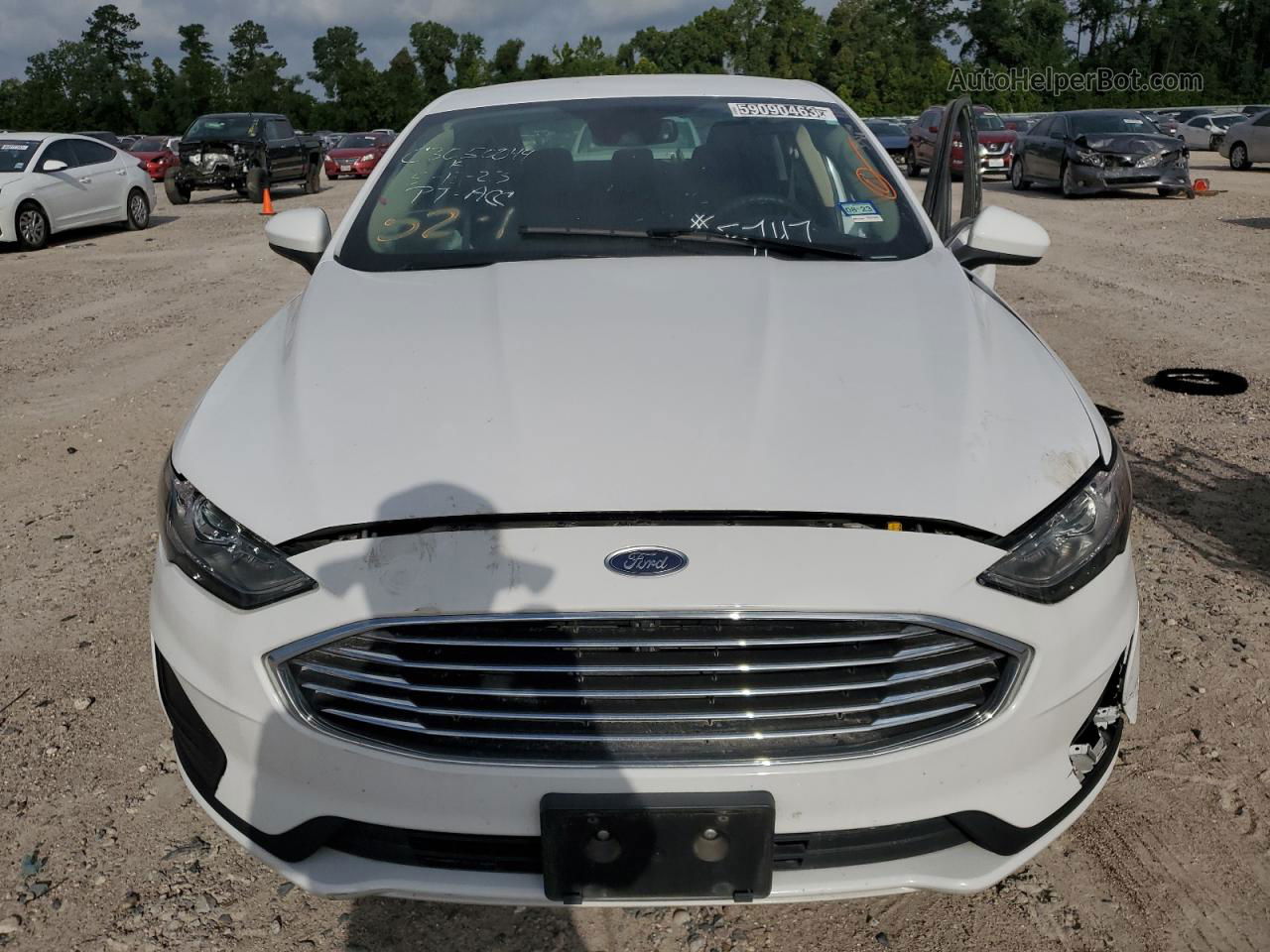 2020 Ford Fusion Se White vin: 3FA6P0H72LR155747