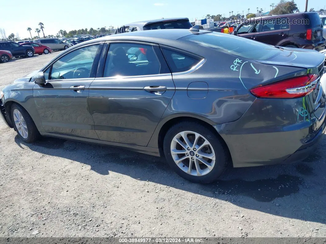 2020 Ford Fusion Se Gray vin: 3FA6P0H72LR262734