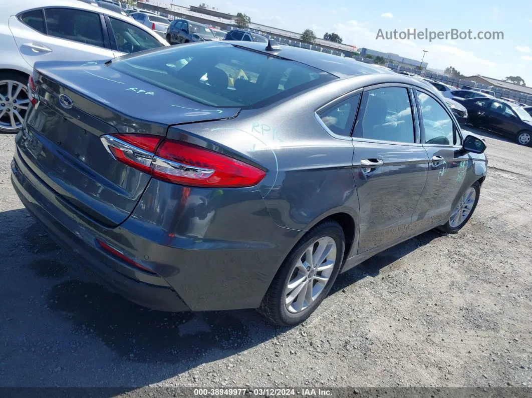 2020 Ford Fusion Se Gray vin: 3FA6P0H72LR262734