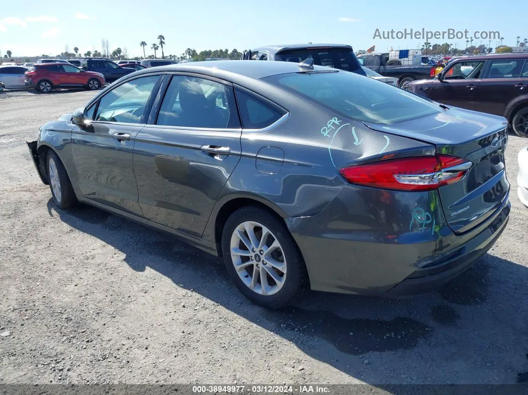 2020 Ford Fusion Se Gray vin: 3FA6P0H72LR262734