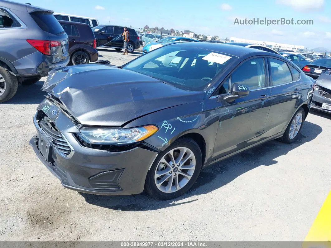 2020 Ford Fusion Se Gray vin: 3FA6P0H72LR262734