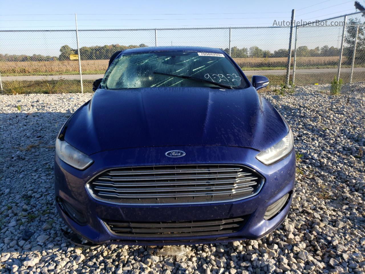 2013 Ford Fusion Se Blue vin: 3FA6P0H73DR117364