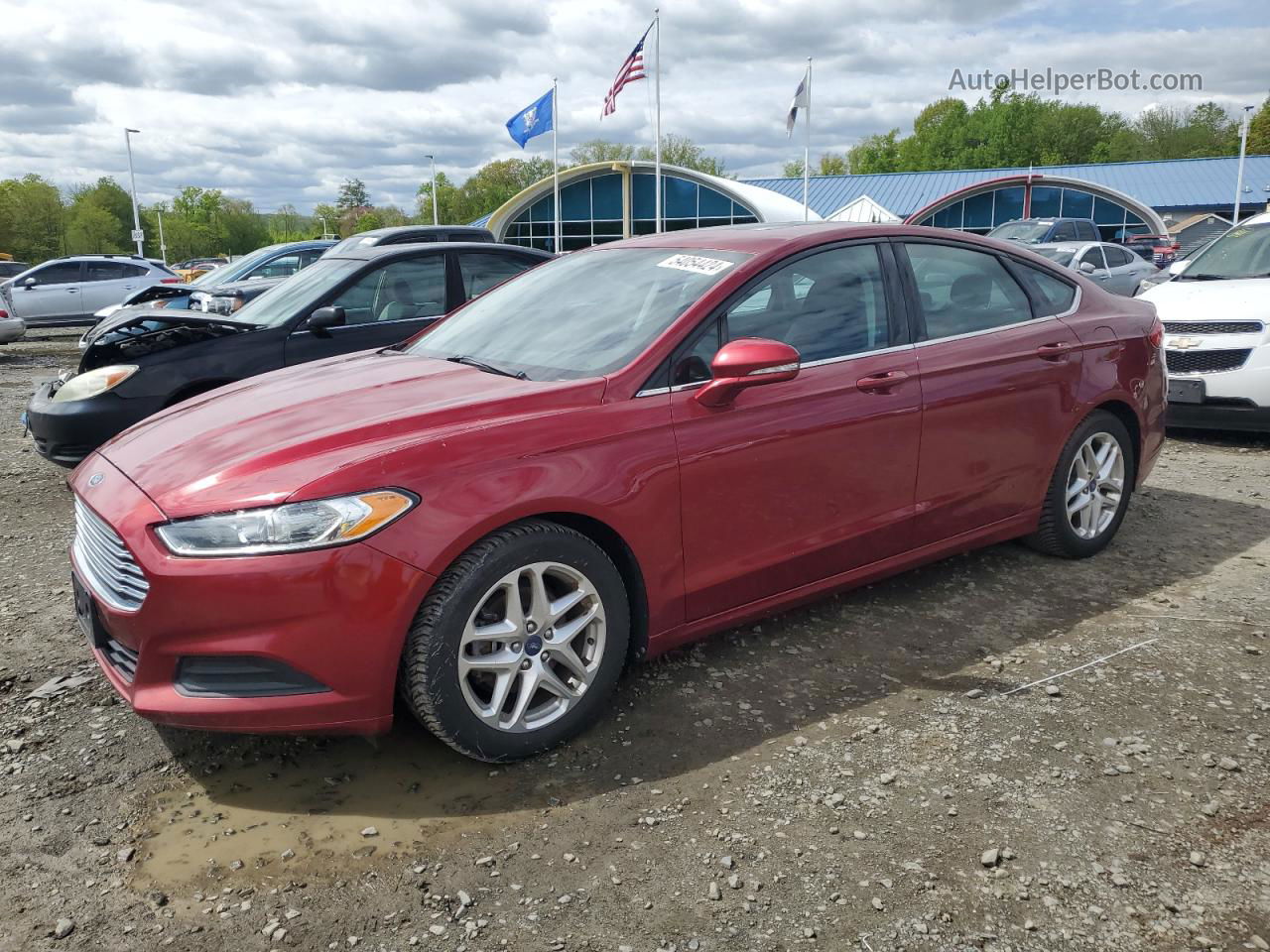 2013 Ford Fusion Se Red vin: 3FA6P0H73DR240047