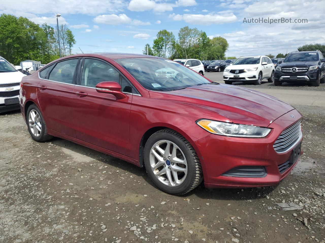 2013 Ford Fusion Se Red vin: 3FA6P0H73DR240047