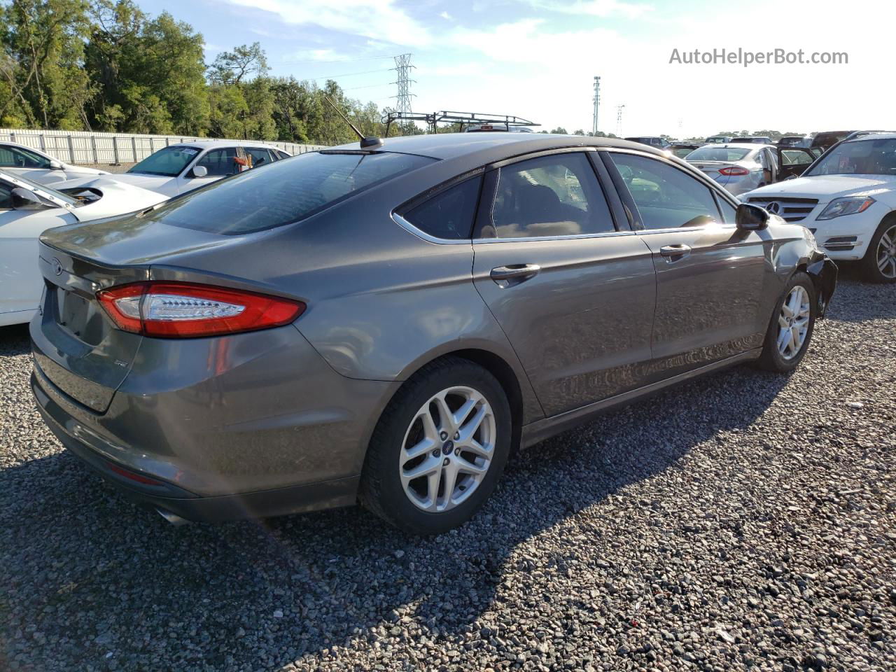 2013 Ford Fusion Se Gray vin: 3FA6P0H73DR356803