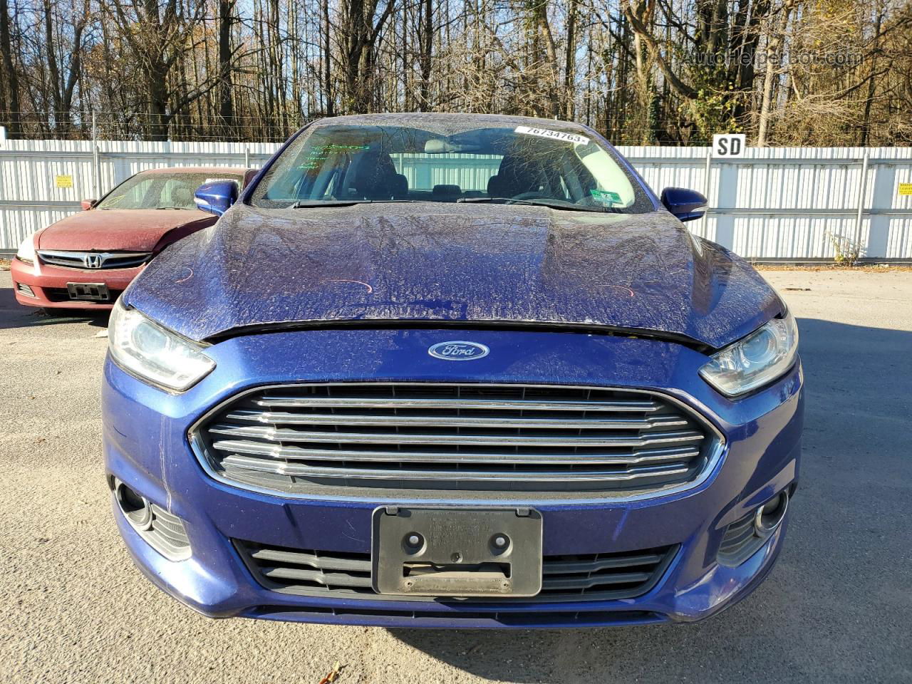2014 Ford Fusion Se Синий vin: 3FA6P0H73ER125515