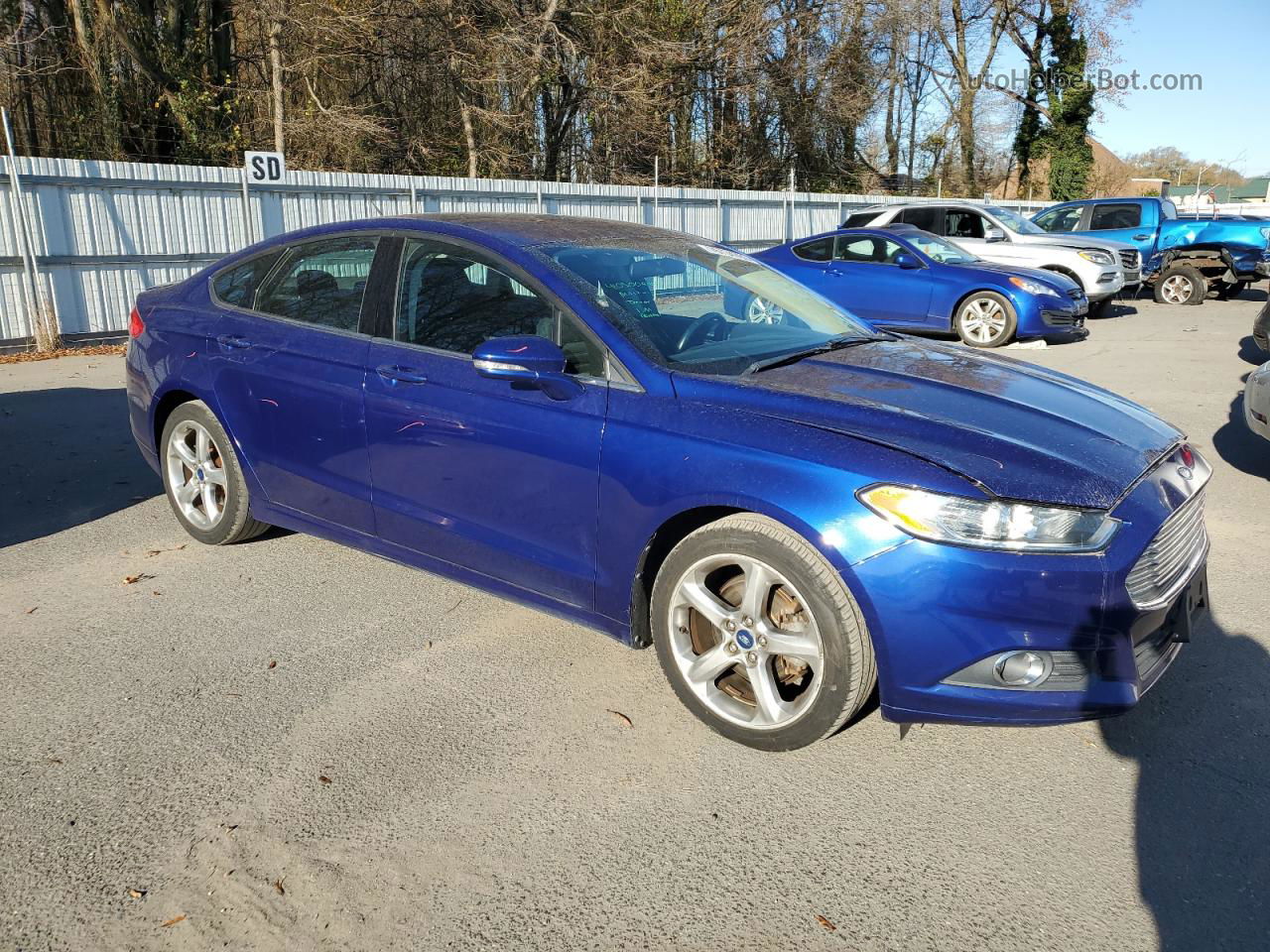 2014 Ford Fusion Se Синий vin: 3FA6P0H73ER125515