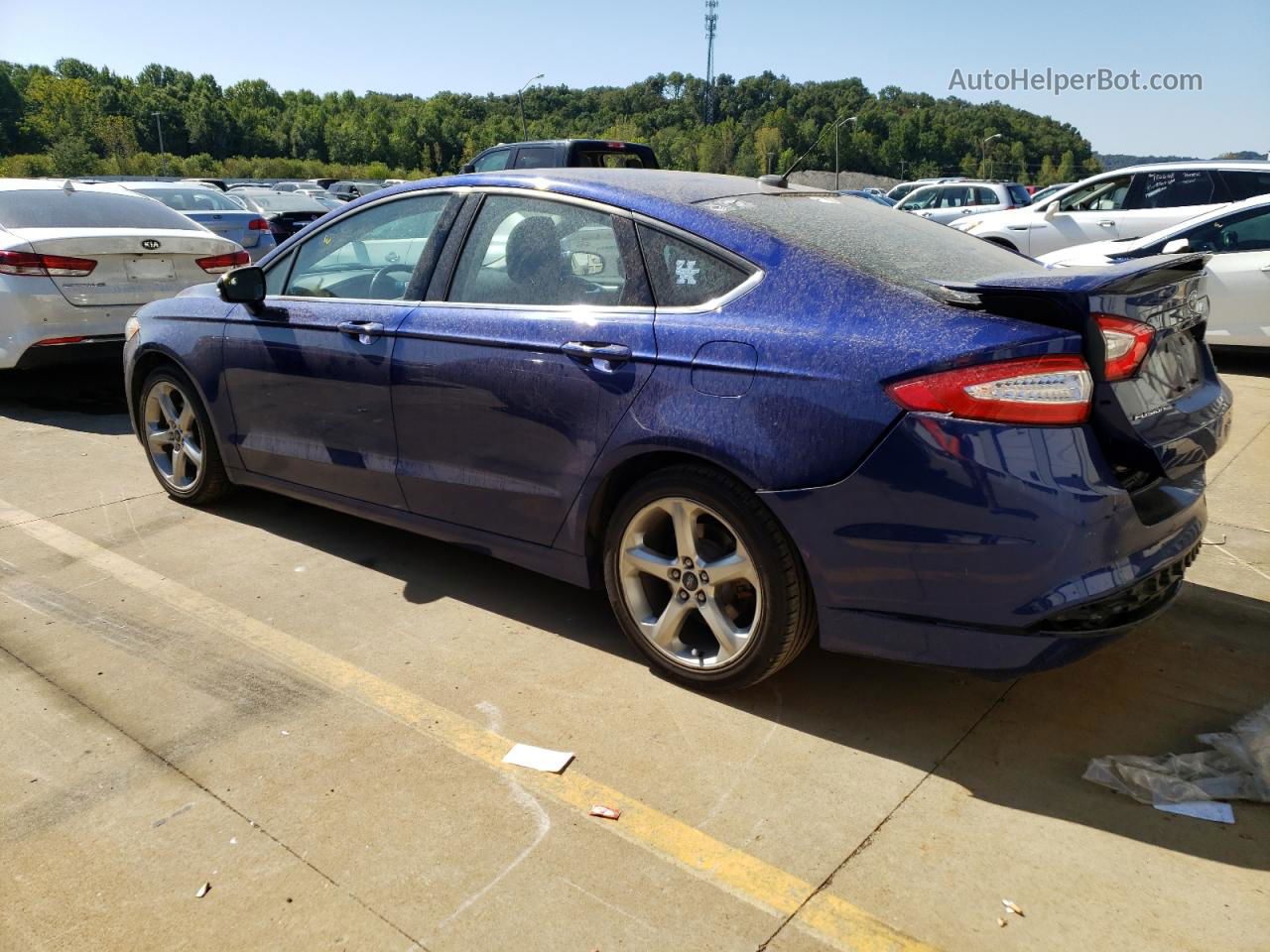 2014 Ford Fusion Se Синий vin: 3FA6P0H73ER192745