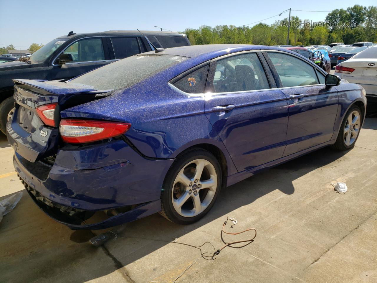 2014 Ford Fusion Se Синий vin: 3FA6P0H73ER192745