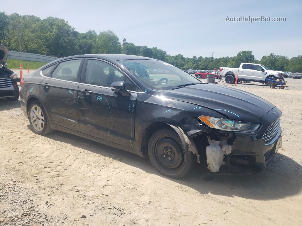 2014 Ford Fusion Se Черный vin: 3FA6P0H73ER326976