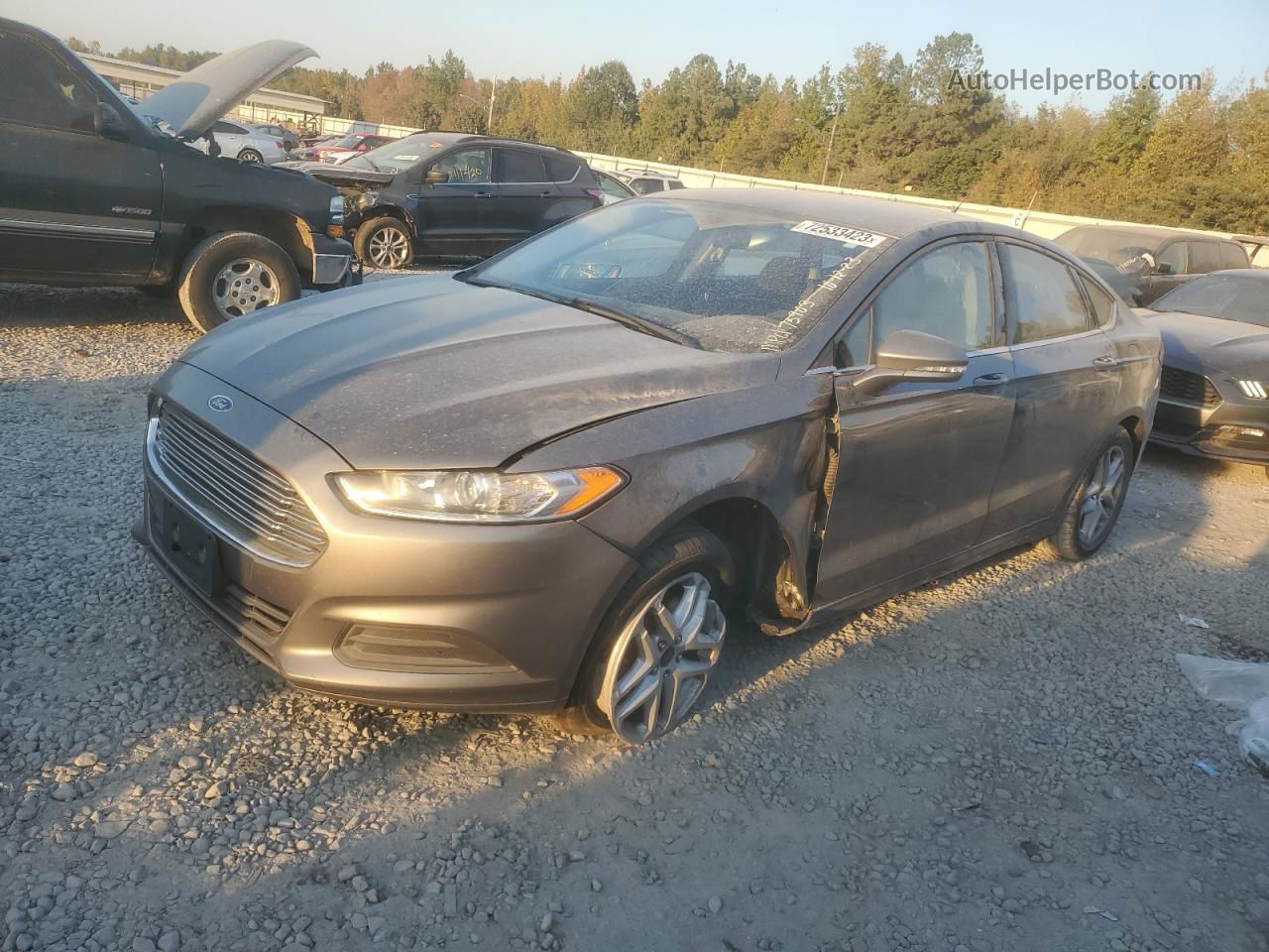 2014 Ford Fusion Se Gray vin: 3FA6P0H73ER358116