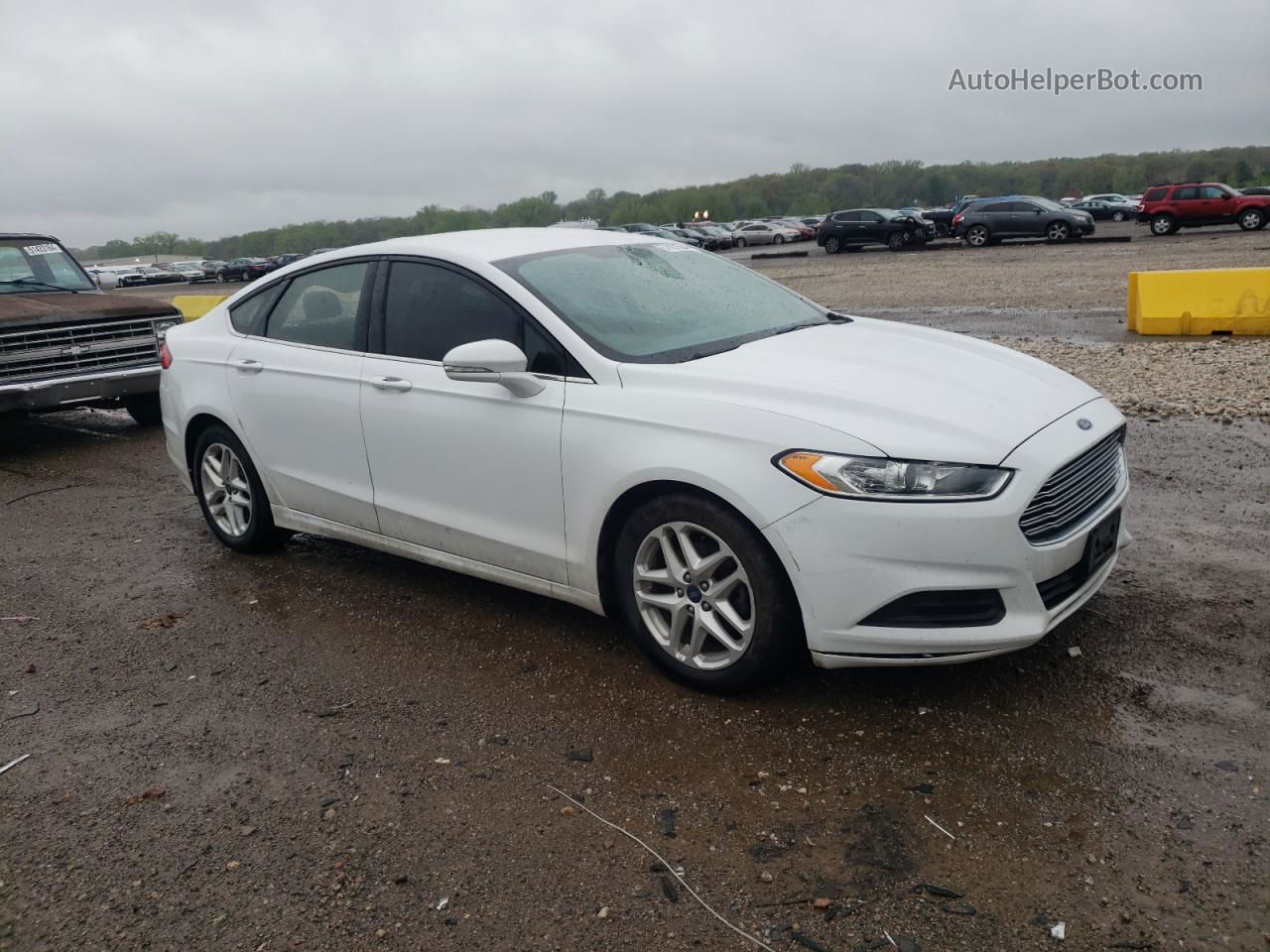 2014 Ford Fusion Se White vin: 3FA6P0H73ER377622