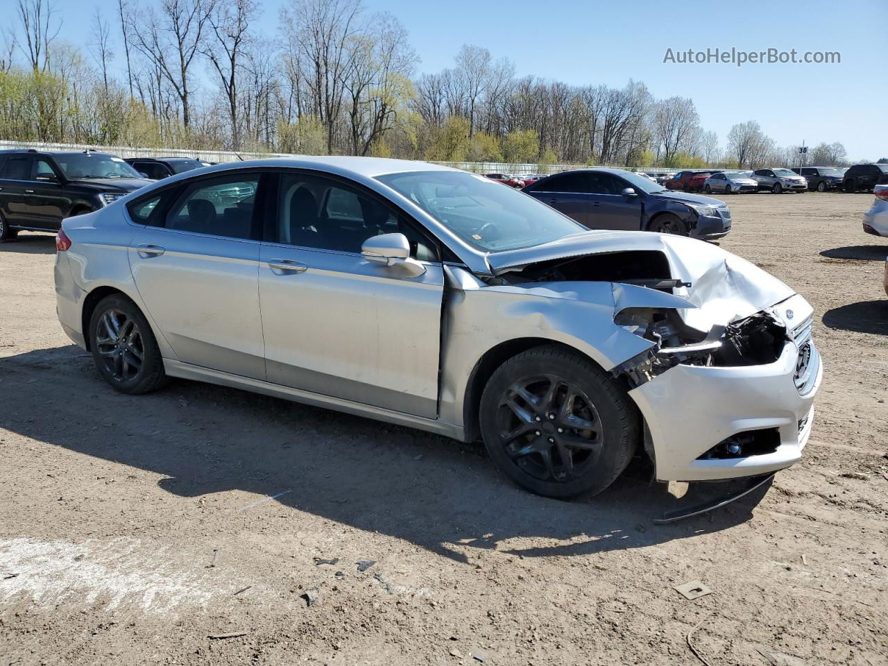 2015 Ford Fusion Se Silver vin: 3FA6P0H73FR159620